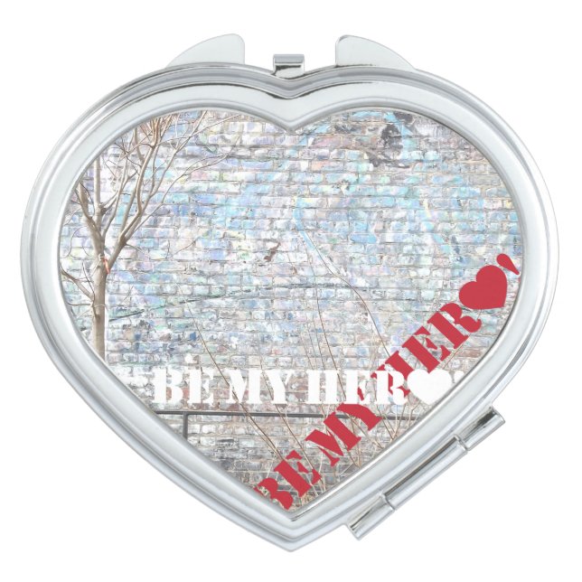 Be My Hero! Heart Compact Mirror (Front)
