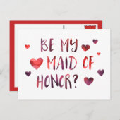 be my maid of honor bokeh postcard (Front/Back)