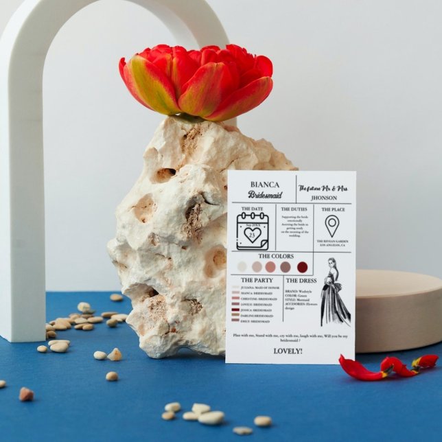 Be my maid of honor calendar proposal + Info card (Creator Uploaded)