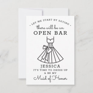 Be My Maid of Honor Card - Funny