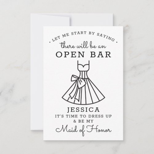 Be My Maid of Honor Card _ Funny