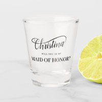 Be My Maid of Honor Handwritten Swash Calligraphy