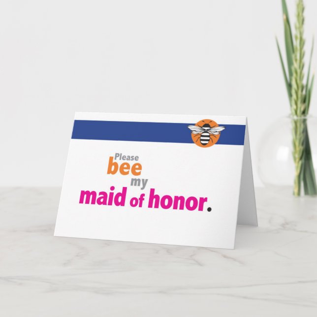 Be my maid of honor invitation (Front)