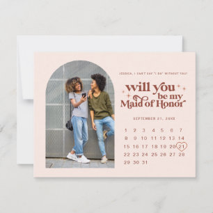 Be My Maid of Honor   Photo & Calendar  Announcement