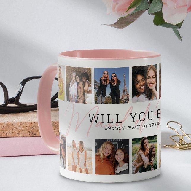 Be My Maid of Honor Photo Collage Mug (Creator Uploaded)