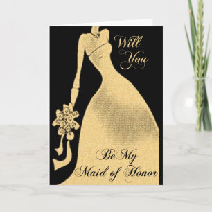 Be My Maid of Honor Wedding Invitation