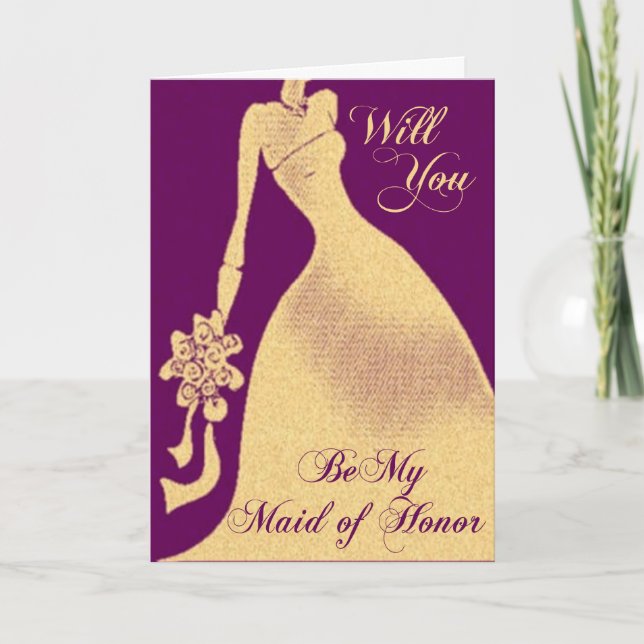 Be My Maid of Honor Wedding Invitation (Front)