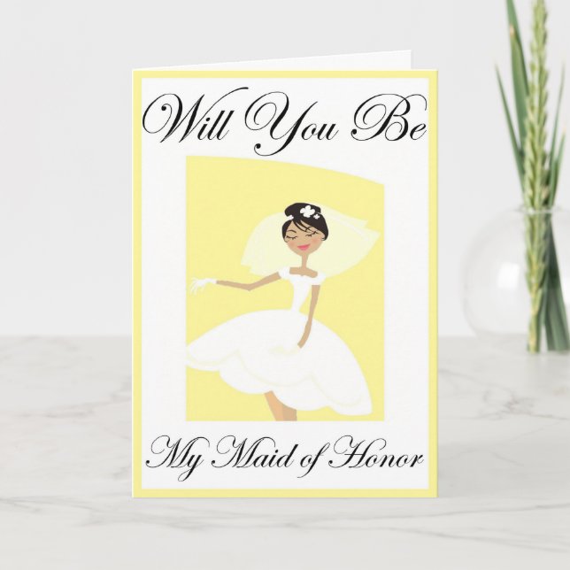 Be My Maid of Honor Wedding Invitation (Front)