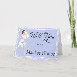 Be My Maid of Honor Wedding Invitation