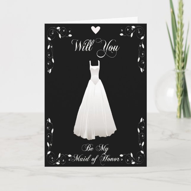 Be My Maid of Honor Wedding Invitation (Front)