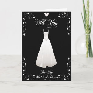 Be My Maid of Honor Wedding Invitation