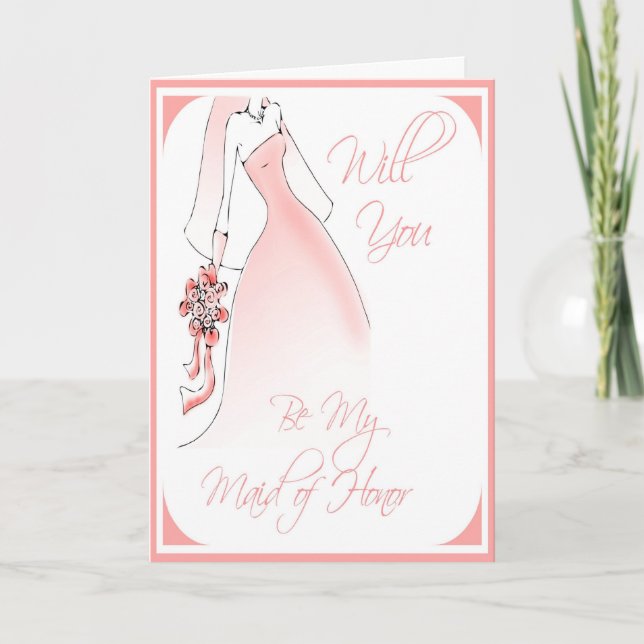 Be My Maid of Honor Wedding Invitation (Front)