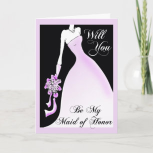 Be My Maid of Honor Wedding Invitation