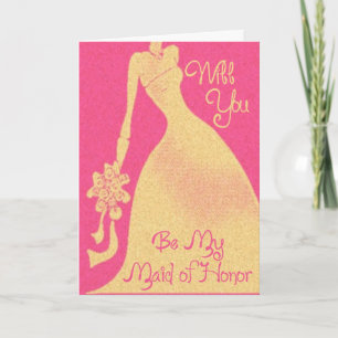 Be My Maid of Honor Wedding Invitation