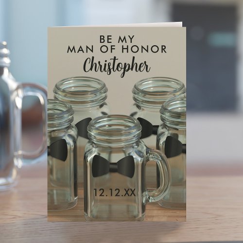 Be My Man of Honor Request Proposal Card