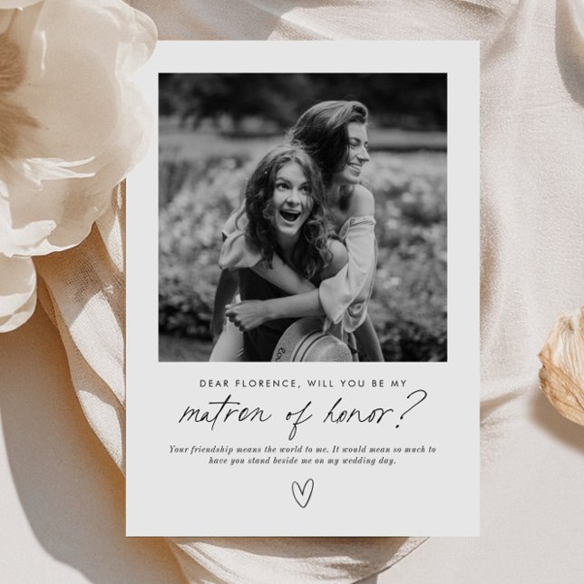Be My Matron of Honor Handwritten Proposal Invitation (Zazzle Be My Matron of Honor Handwritten Proposal Invitation)