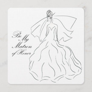 Be My Matron of Honor Invitation