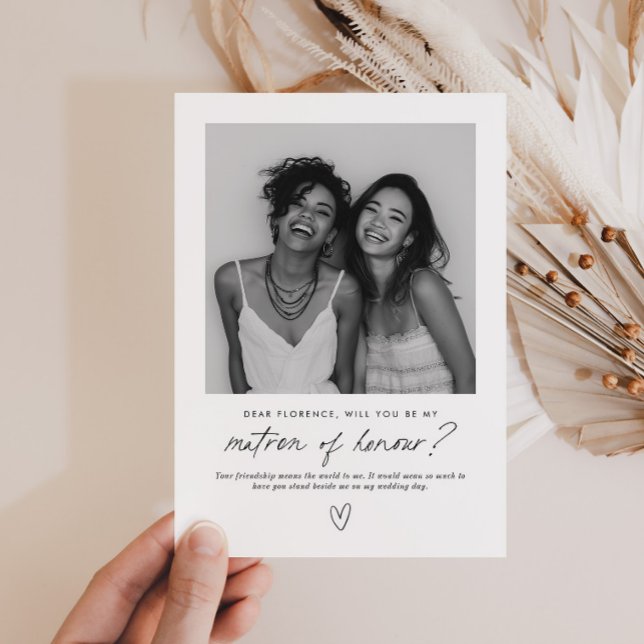 Be My Matron of Honour Handwritten Proposal Invitation (Zazzle Be My Matron of Honour Handwritten Proposal Invitation)