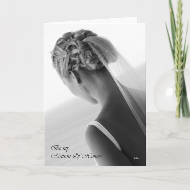 Be my Matron of Honour? wedding invitation card (Front)