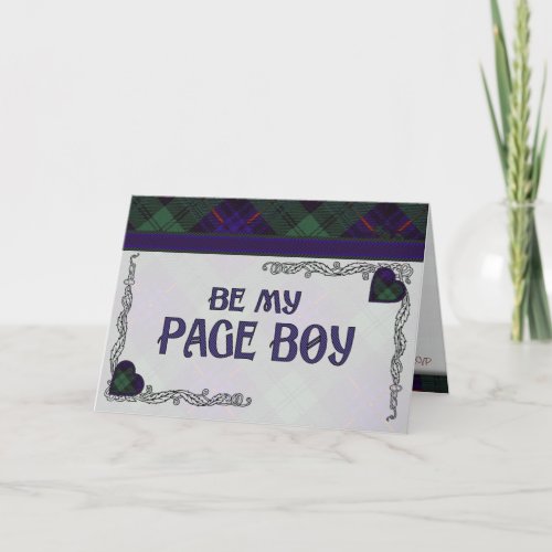 Be My Page Boy_  Armstrong Scottish Tartan Invitation