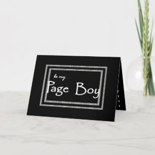 Be My Page Boy - Wedding Invitation -