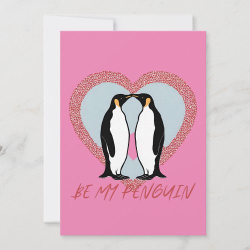 Be my penguin holiday card