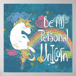 Be My Personal Unicorn Poster