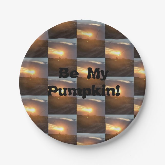 Be My Pumpkin! Paper Plates (Front)