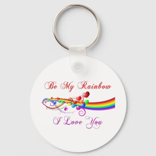 Be My Rainbow Gay Valentine Keychain