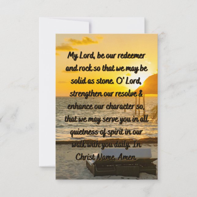 Be My Redeemer Prayer Flat Greeting Card (Front)