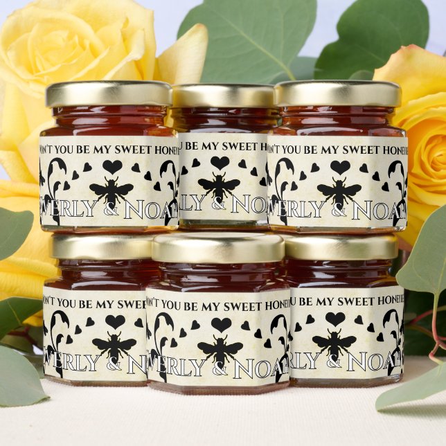 Be My Sweet Honey Bee Wedding  Jar Favors (Insitu)