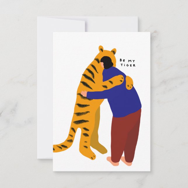 Be my tiger RSVP card (Front)
