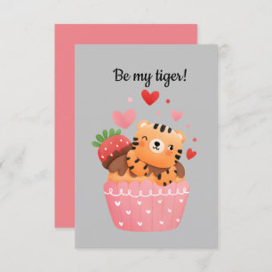 Be my tiger tigress valentine invitation