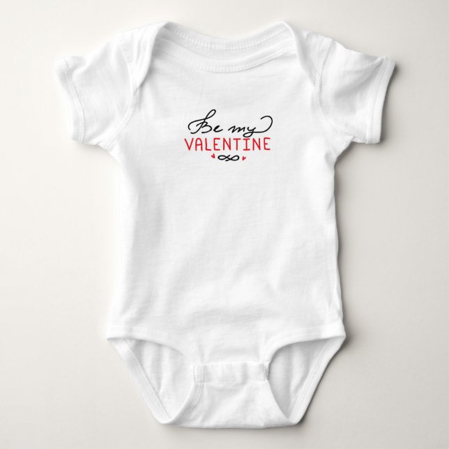 Be My Valentine Baby Bodysuit (Front)