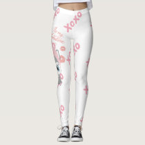 Cupid's Love Hearts Red Pink Valentine Leggings