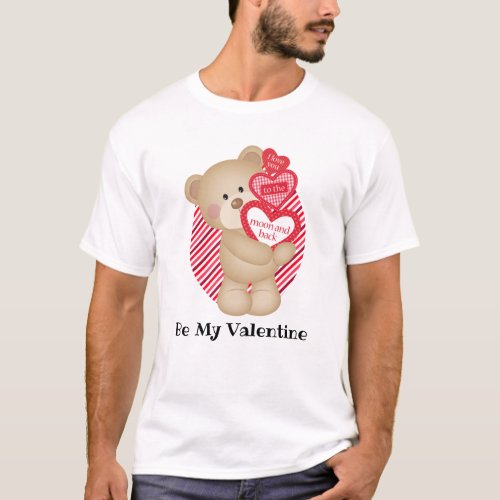 Be My Valentine Bear Mens Basic T_Shirt