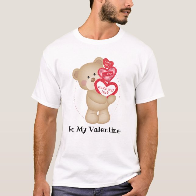 Be My Valentine Bear" Men's Basic T-Shirt (Front)