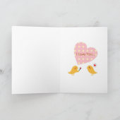 Be My Valentine Bird Greeting Card (Inside)