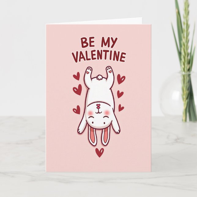 Be My Valentine Bunny Card (Front)