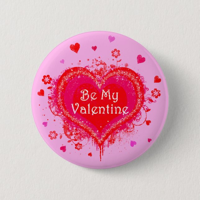 Be My Valentine Button (Front)