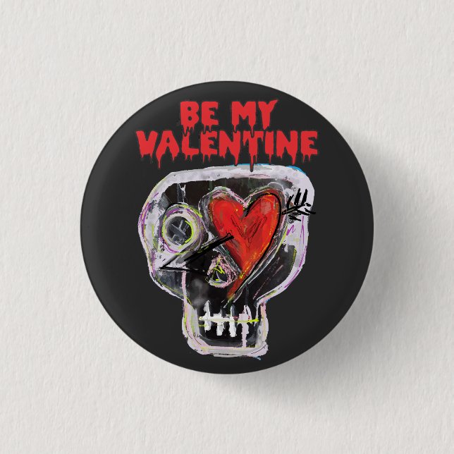 BE MY VALENTINE BUTTON (Front)