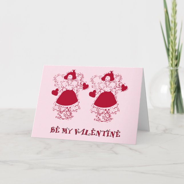 Be My Valentine Children's Valentine Holiday Card (Front)