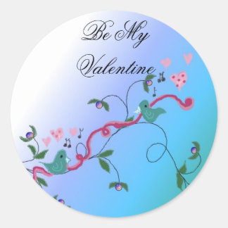 Be My Valentine Classic Round Sticker