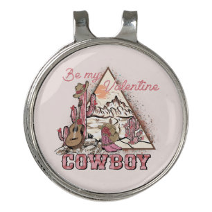 Be My Valentine Cowboy Golf Hat Clip