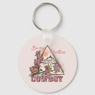 Be My Valentine Cowboy Keychain
