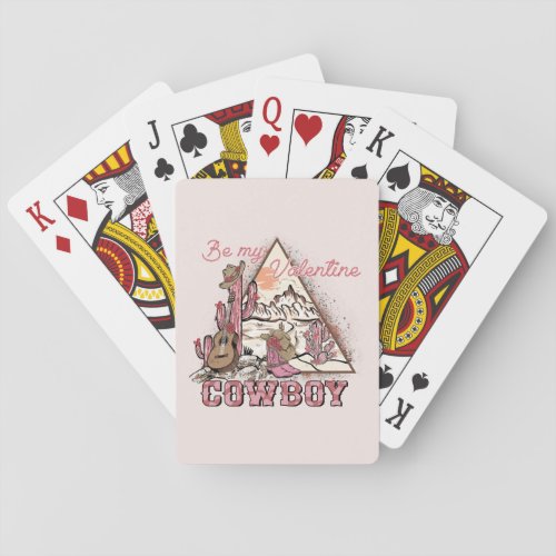 Be My Valentine Cowboy Playing Cards