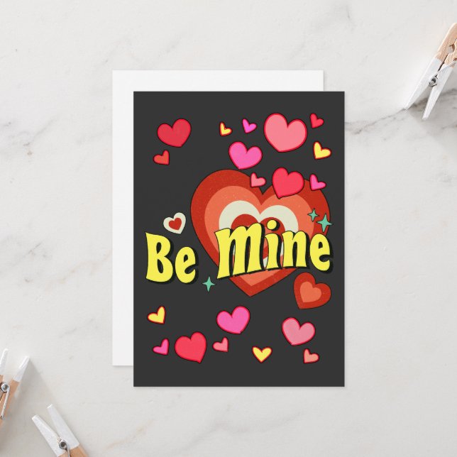 Be my valentine custom Valentine's Day Card (Front/Back In Situ)