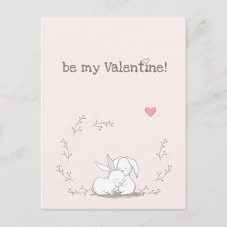 Be my Valentine! Cute Bunnies Valentine's Day