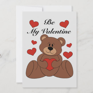 Be my Valentine cute holiday card Valentines day