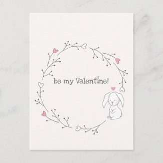 Be my Valentine! Cute Little Bunny Valentine's Day
